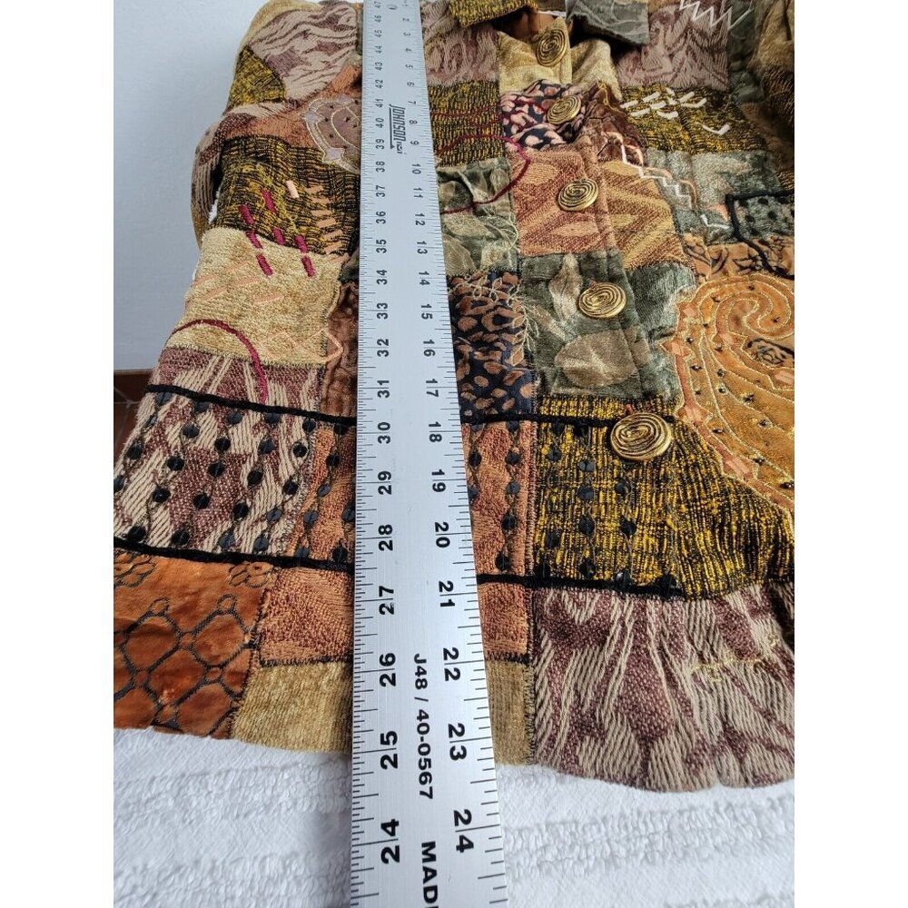 Draper's & Damon's Women's Patchwork Collared But… - image 7